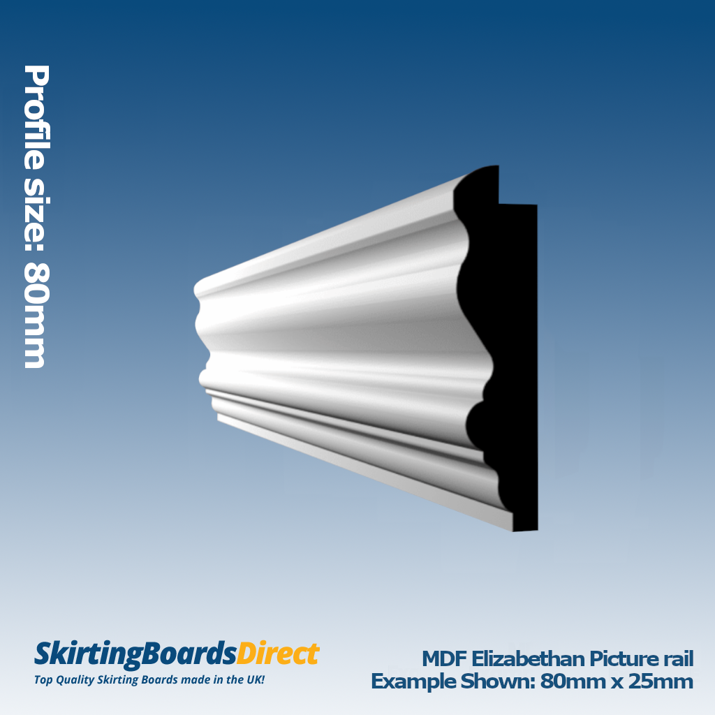 MDF FD30 Flame Retardant Euroclass B Elizabethan Picture Rail