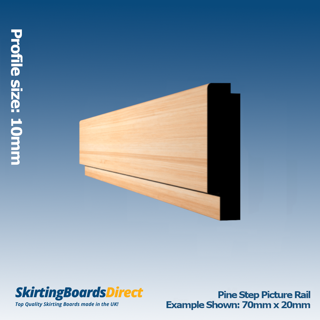 Pine Step Picture Rail