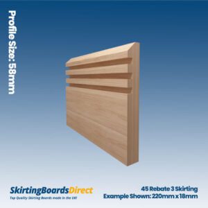 Ash 45 Rebate 3 Skirting Boards