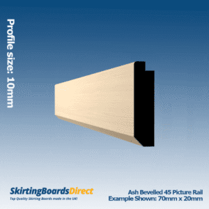 Ash Bevelled 45 Picture Rail