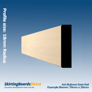 Ash Bullnose Dado Rail