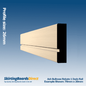 Ash Bullnose Rebate 1 Dado Rail