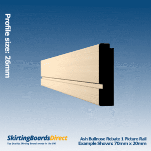 Ash Bullnose Rebate 1 Picture Rail