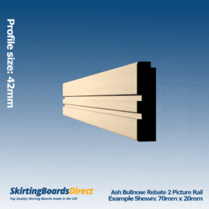 Ash Bullnose Rebate 2 Picture Rail