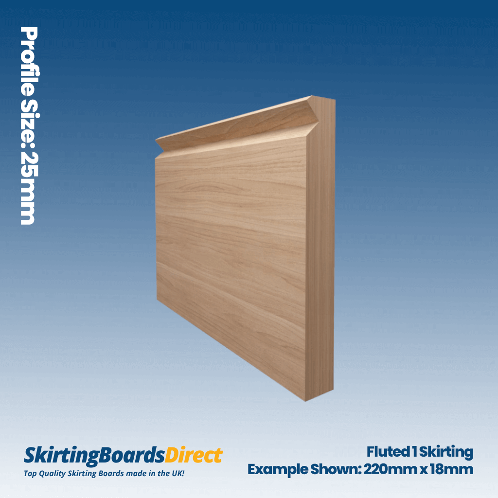 Ash Fluted 1 Skirting Boards