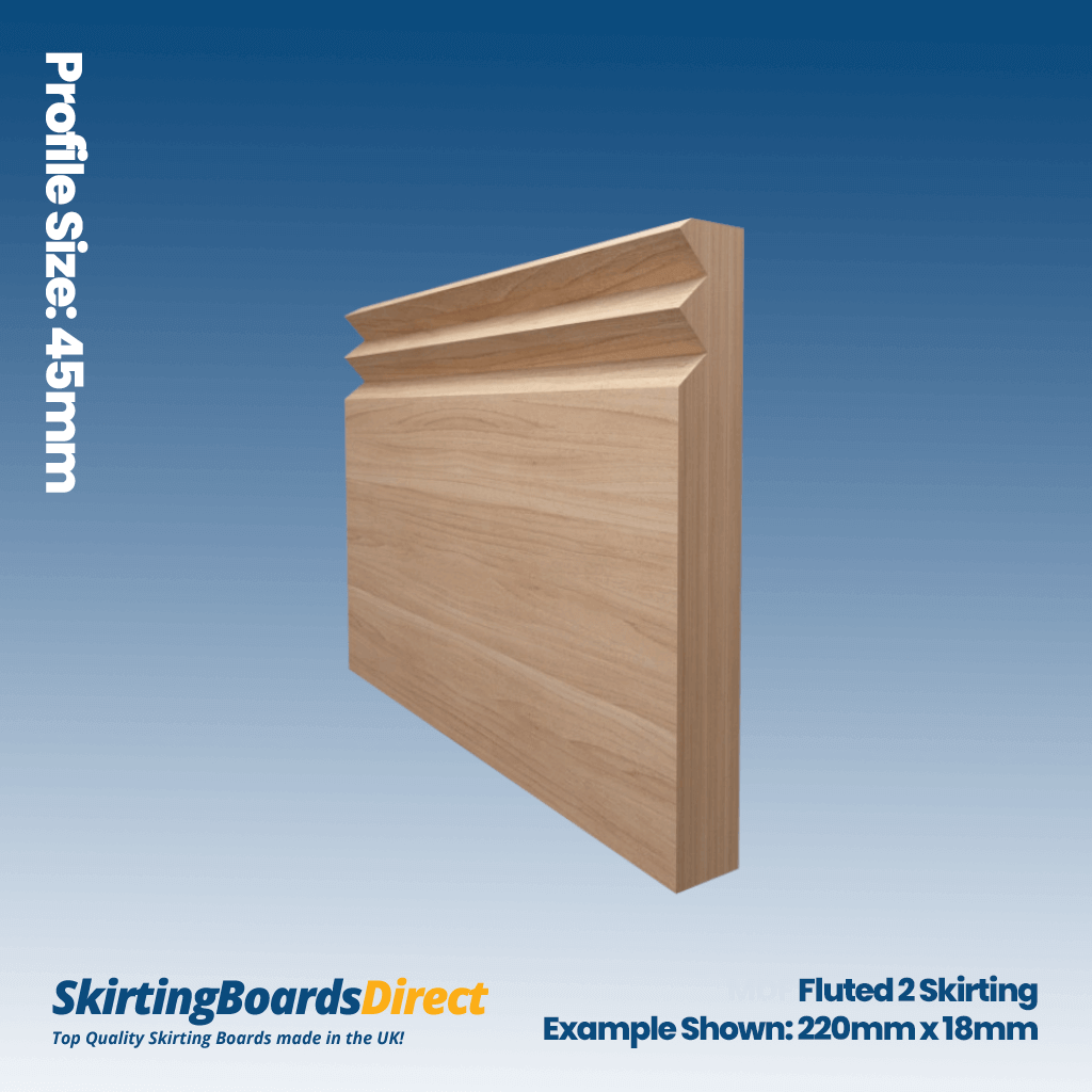 Ash Fluted 2 Skirting Boards