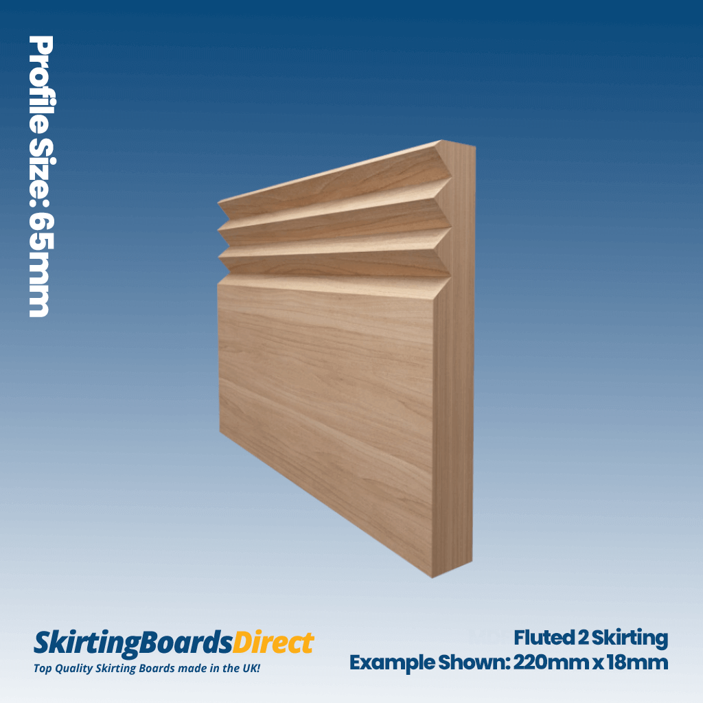 Ash Fluted 3 Skirting Boards