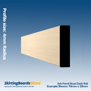 Ash Pencil Round Dado Rail