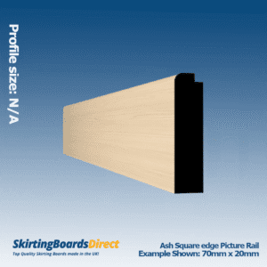 Ash Square Edge Picture Rail