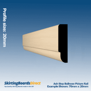 Ash Step Bullnose Picture Rail