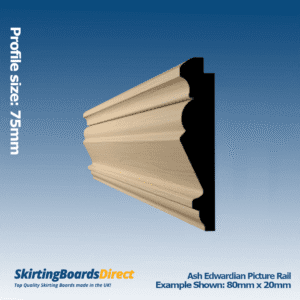 Ash Edwardian Picture Rail