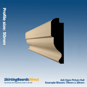 Ash Ogee Picture Rail