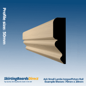Ash Small Ogee Picture Rail