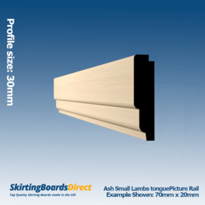 Ash Small Lambs Tongue Picture Rail