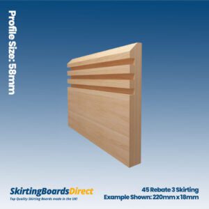 Beech 45 Rebate 3 Skirting Boards