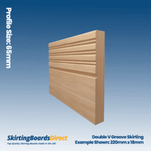 Beech Double V Groove Skirting Boards