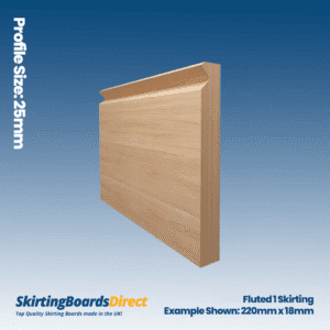 Beech Fluted 1 Skirting Boards
