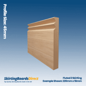 Beech Fluted 2 Skirting Boards