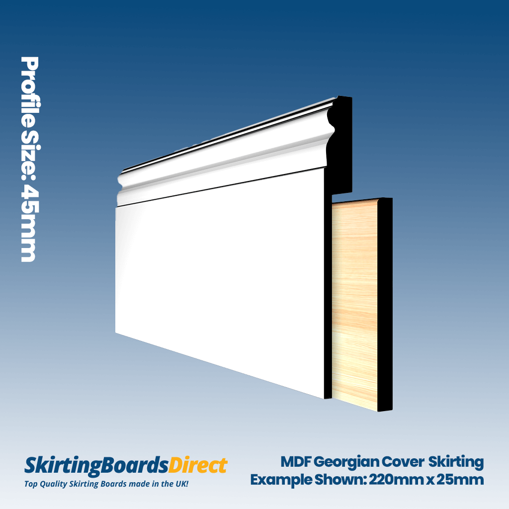 MDF Georgian Cover Skirting Boards