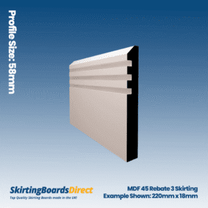 MDF 45 Rebate 3 Skirting Boards