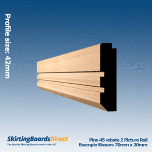 Pine 45 Rebate 2 Picture Rail