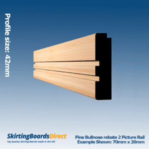 Pine Bullnose Rebate 2 Picture Rail