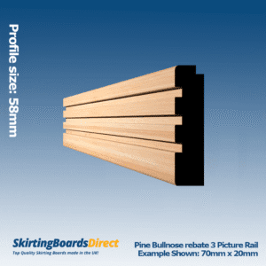 Pine Bullnose Rebate 3 Picture Rail
