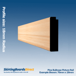Pine Bullnose Picture Rail