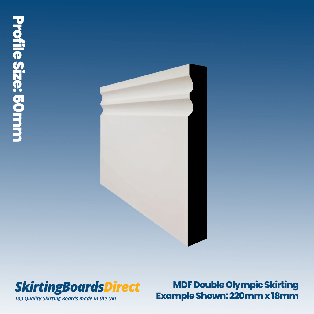 MDF Double Olympic Skirting Boards