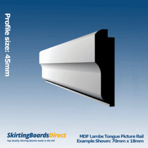 MDF Lambs Tongue Picture Rail