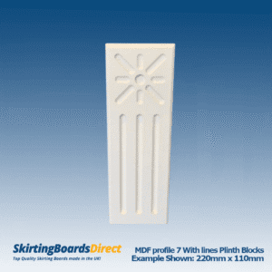 MDF Profile 7 Plinth Blocks with Lines