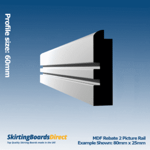 MDF Rebate 2 Picture Rail