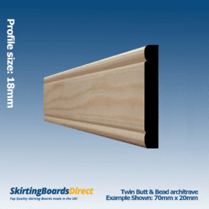 Pine Twin Butt & Bead Architrave