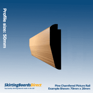 Pine Chamfered Picture Rail