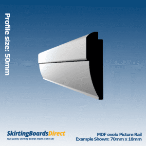 MDF Ovolo Picture Rail