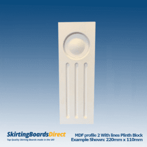 MDF Profile 2 Plinth Blocks with Lines