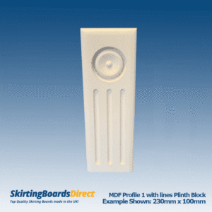 MDF Profile 1 Plinth Blocks with Lines