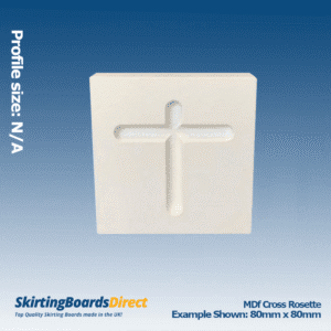 MDF Cross Rosette - 110mm x 110mm x 30mm