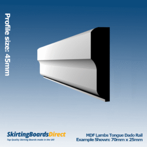 MDF Lambs Tongue Dado Rail