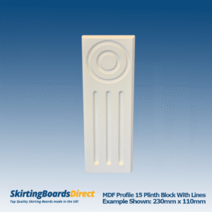 MDF Profile 15 Plinth Blocks with Lines