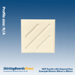 MDF Rosette with Diagonal Lines