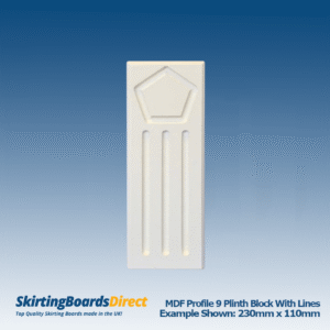 MDF Profile 9 Plinth Blocks with Lines