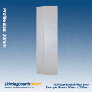 MDF Step Beveled Plinth Blocks