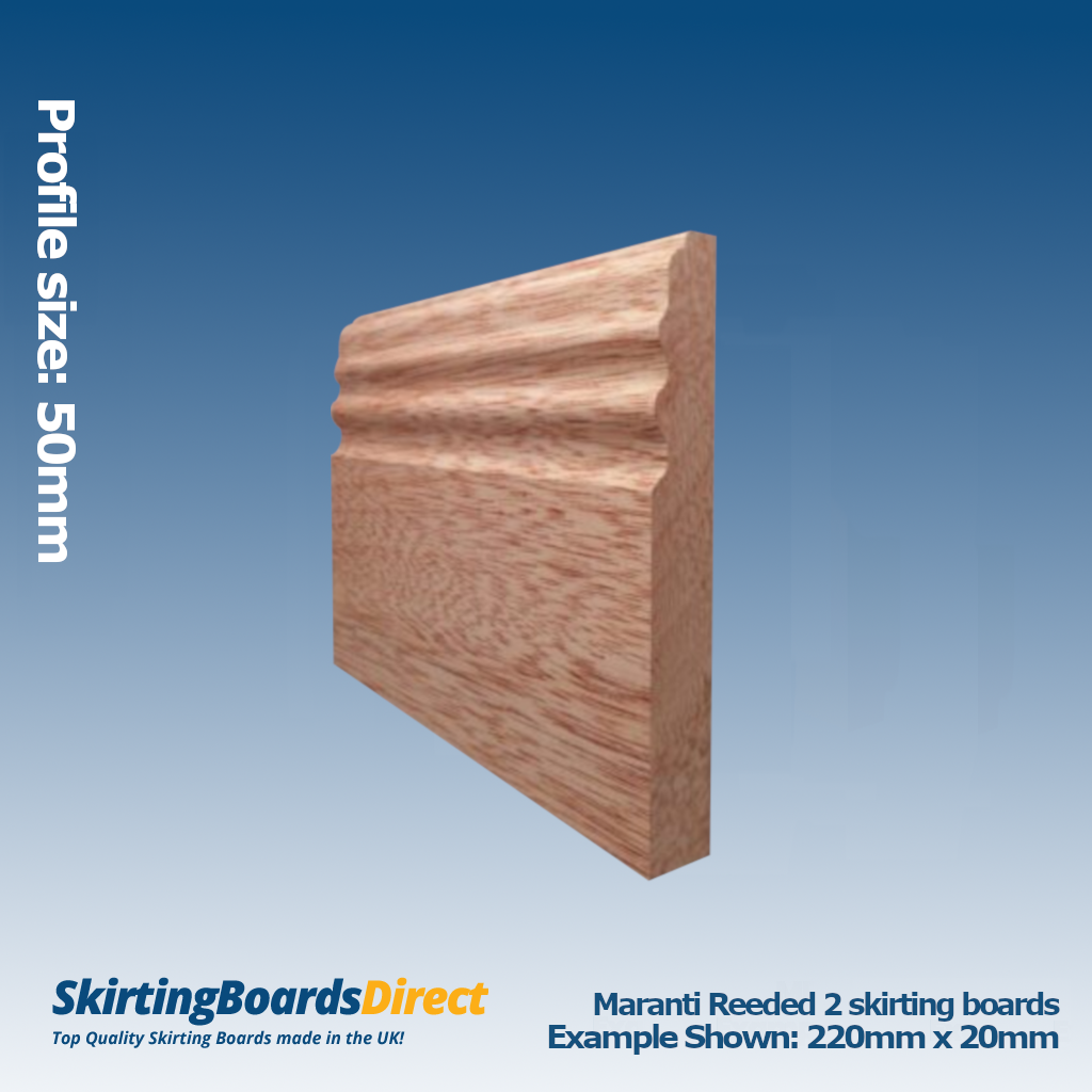 Meranti Reeded 2 Skirting Boards