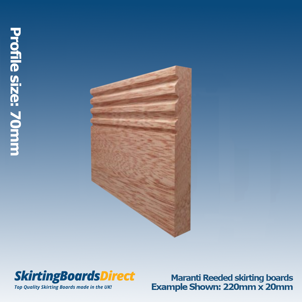 Meranti Reeded Skirting Boards