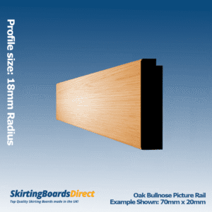 Oak Bullnose Picture Rail
