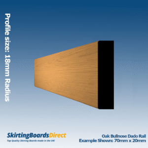 Oak Bullnose Dado Rail