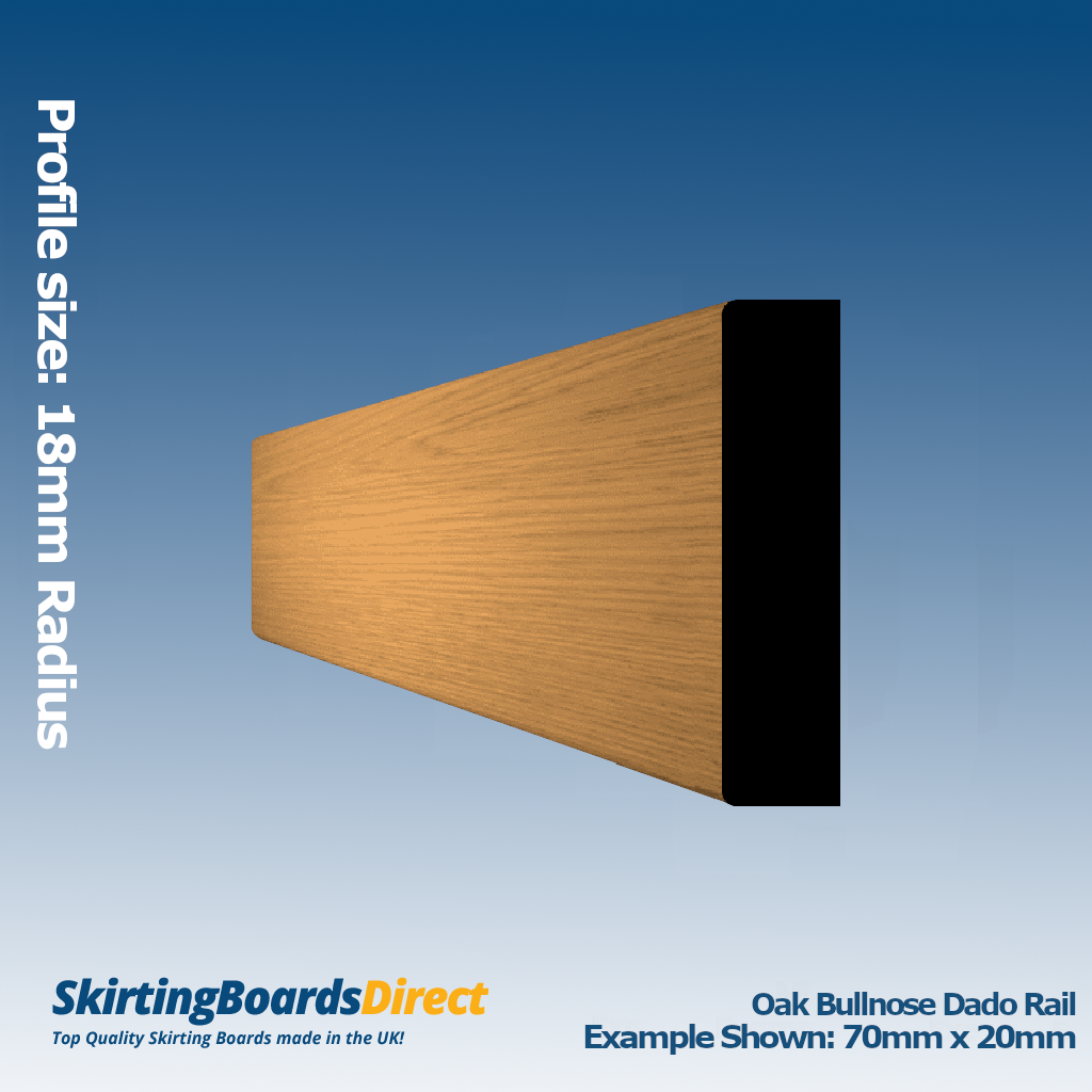 Oak Bullnose Dado Rail