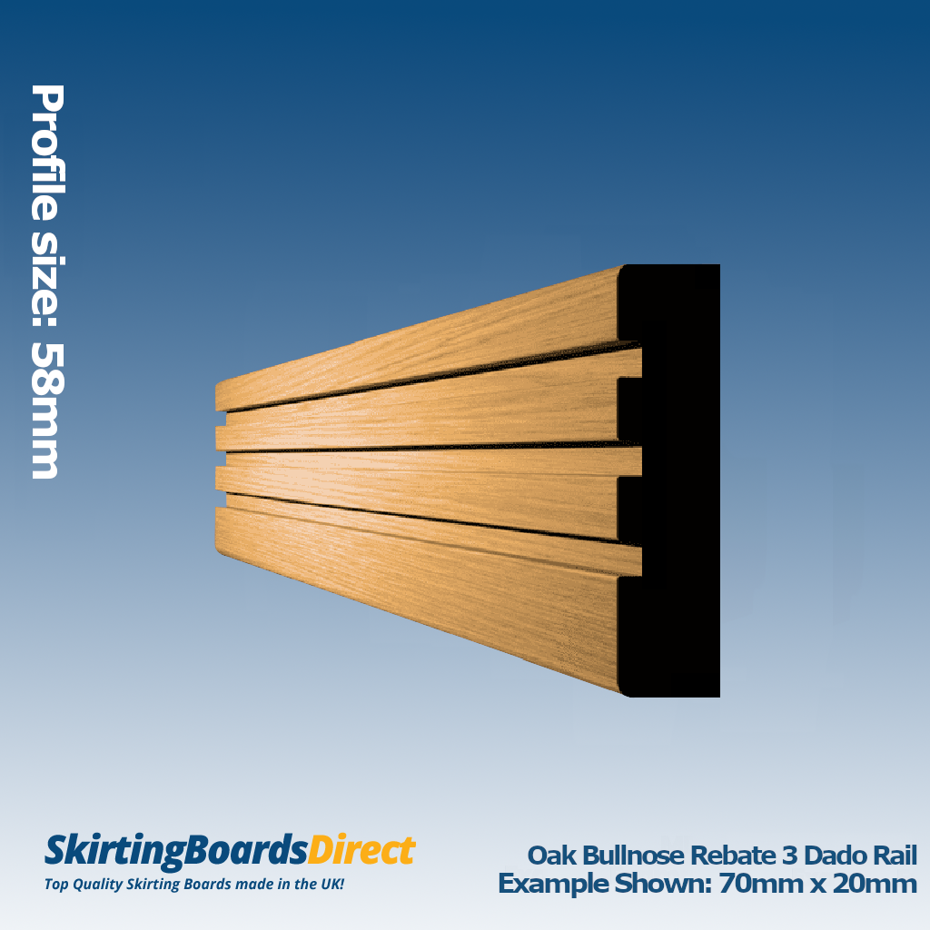 Oak Rebate 3 Dado Rail