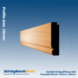Oak Butt & Bead Picture Rail